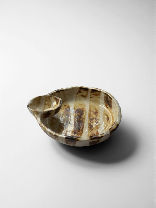 Tan Stripe Olive Bowl