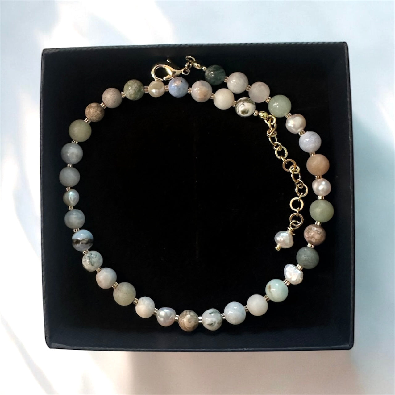 Stone & Pearl Anklet