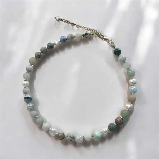 Stone & Pearl Anklet