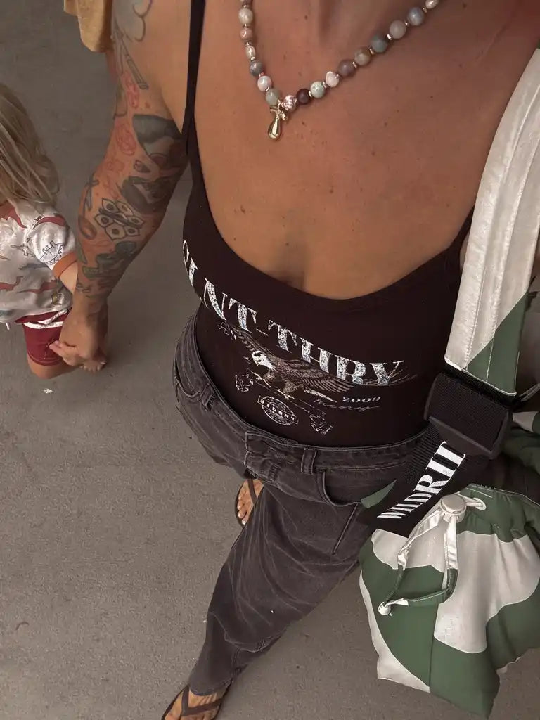 Everyday Stone Necklace with 18k Gold Initial (Copy)