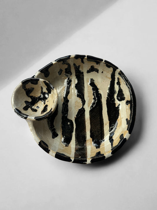 Black Stripe Olive Bowl