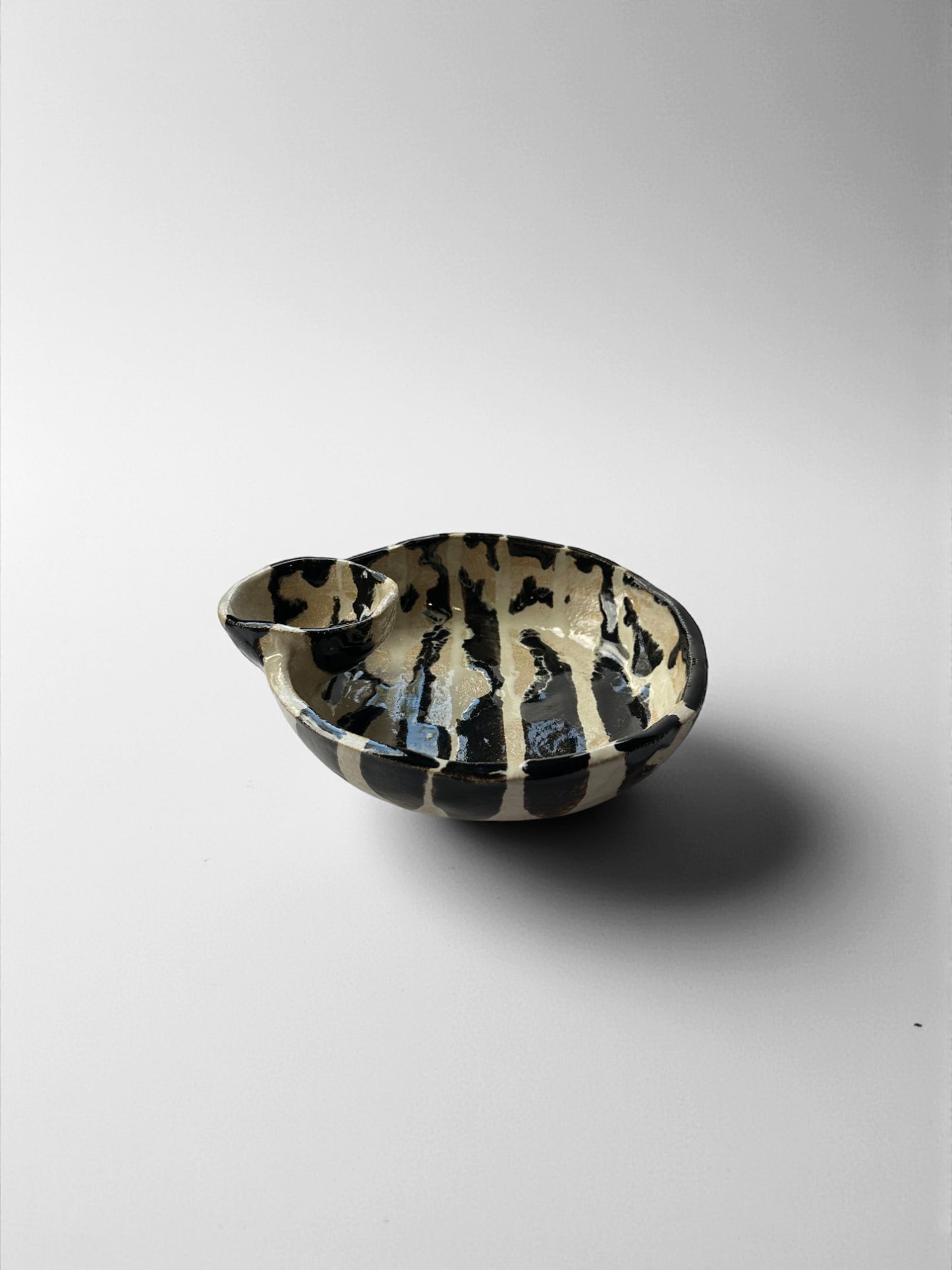 Black Stripe Olive Bowl