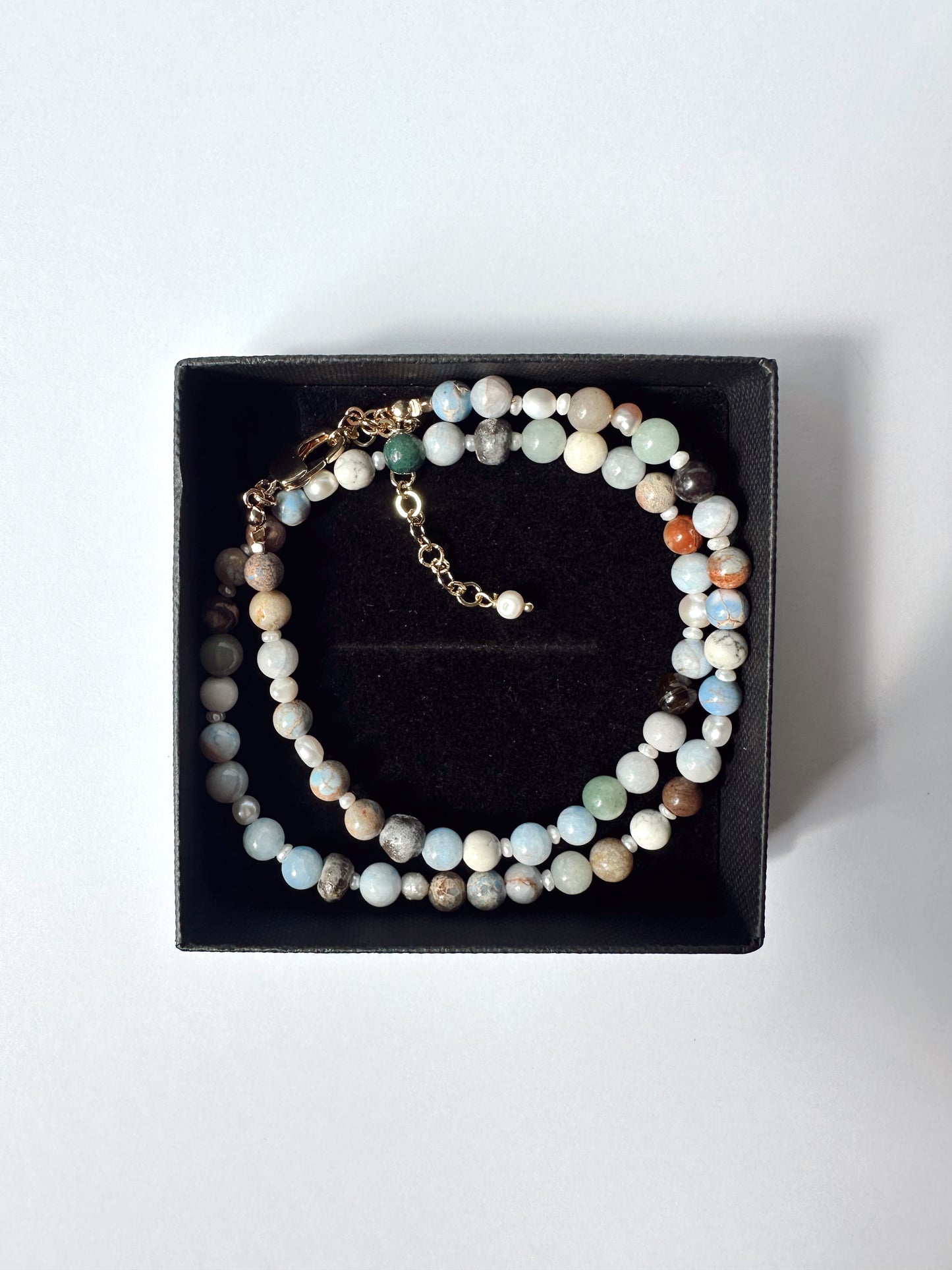 Stone & Freshwater Pearl Necklace